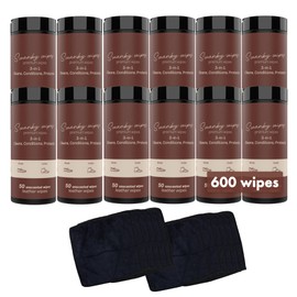 Swanky Leather Wipes - Leather Cleaner and Conditioner for Purses, Shoes, Furniture Polish & Car Seats, Prevents Fading & Cracking, Restores Softness & Shine - Canister, 600 Count