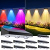 Solar Fence Lights Outdoor 10 Pack, Upgraded Brightness 3X LED