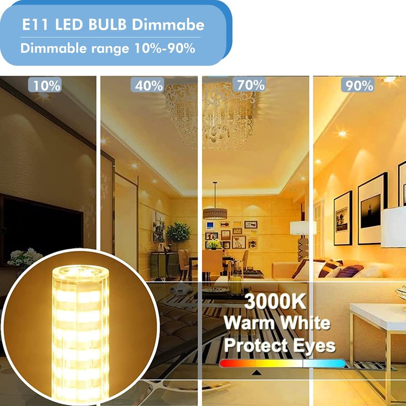 ZSSXOLED [Pack of 5] E11 LED Bulb 7W Dimmable E11