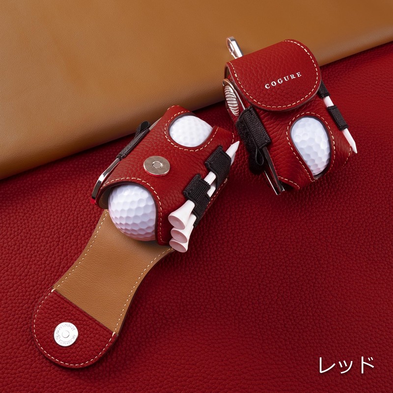 COGURE Genuine Leather Golf Ball Case for Men Women 2