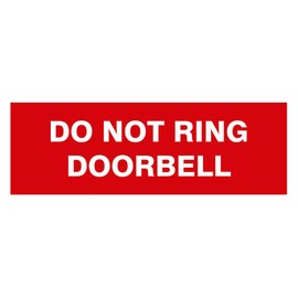 Signs ByLITA Basic Do Not Ring Doorbell Sign (Red) - Small
