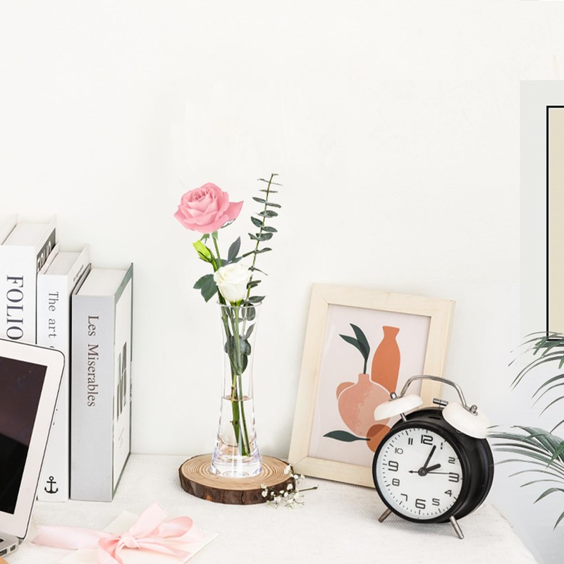 ComSaf Vase Unbreakable, Stylish, Flower Base, Polycarbonate, Transparent, Hydroponic, Interior