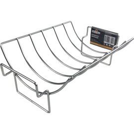 Grillfürst 2-in-1 Stainless Steel Rib Holder and Roasting Basket