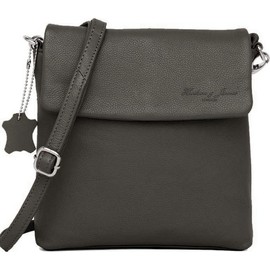 Designer Genuine Nappa Leather Handcrafted Shoulder Bag for Women Small Ladies Everyday Crossover Work Shoulder Bag, gray