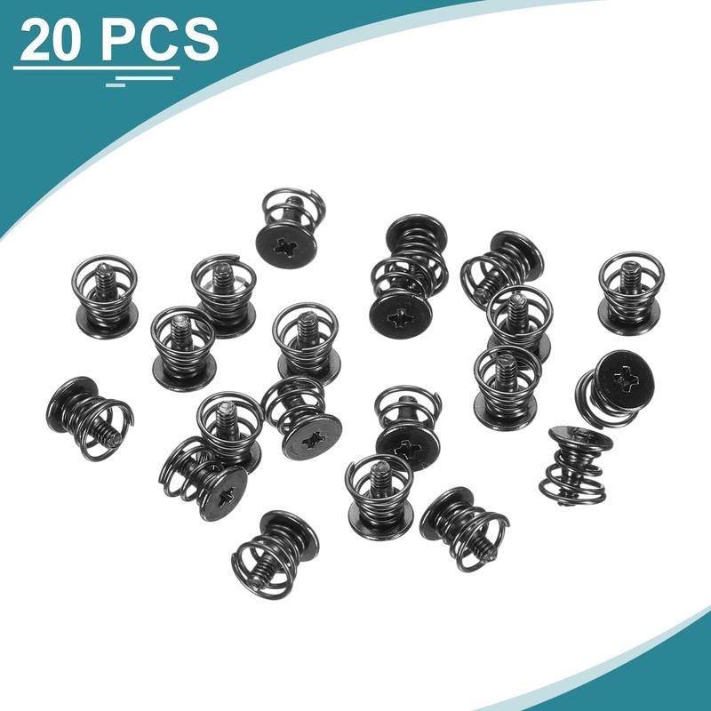 sourcing map GPU Spring Screws, 20pcs M2x6mm 5.5mm Spring OD