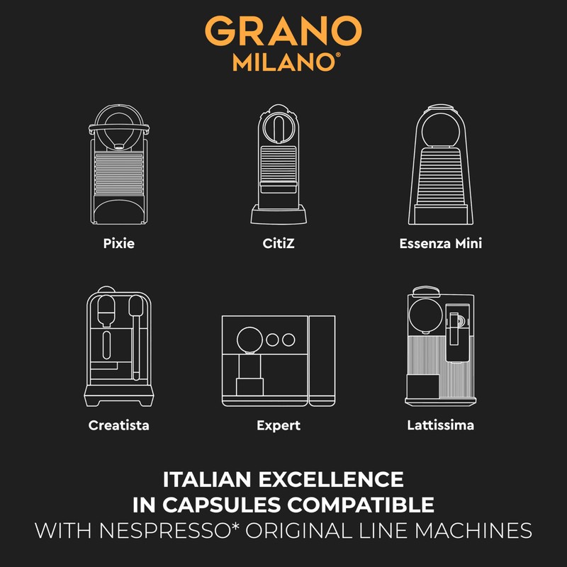Grano Milano Ricco Coffee Capsules - 50 Aluminium Coffee Pods