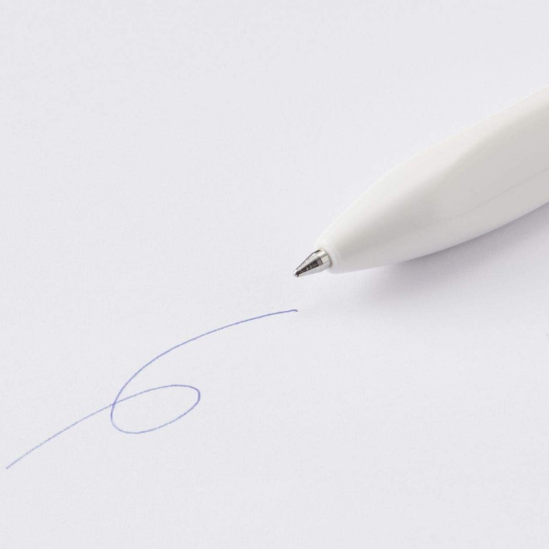MUJI 02553029 Triangular Ballpoint Pen, White, Ink Black/Blue/Red, Lead Diameter