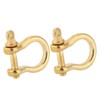 2 Set Anchor Shackles Pure Brass U-Type Chain Shackle Screw