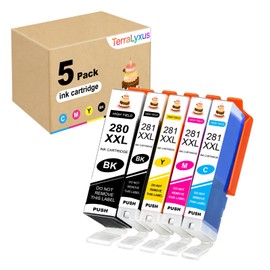 TerraLyxus TerraLyxus Refillable 280XL 281XL 280 XL 281 XL Ink Cartridges Compatible for PIXMA TR8620 TR8620a TS702 TS702a TS6120 TS6220 TS6320 TS8120 TS8220 TS8320 TR7520 TR8520 TS9120