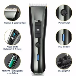 AIBORS Professional Cordless Rechargeable Electric Head Body Hair Cut Trimmer Clipper