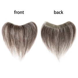 Meiverah Frontal Hairpiece for Men Cinnamon Sugar 30% S Hair Extension Hairline Loss Straight Tape in Human Hair Toppers Replacement Toupee(0.78"x6.3", 6", Cinnamon Sugar 30% Gray 70%)