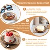 Spoon Rest for Stove Top, 6" Large Ceramic Spoon Holder