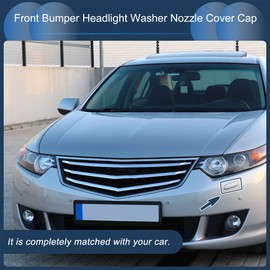 INFINAUTO Front Left Side Bumper Headlight Washer Nozzle Cover Cap Bumper Trim Nozzle Cover for Honda Accord Europe Spirior CU1 CU2 2008-2012 White