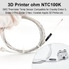 4Pcs Ender 3 Thermistor 1m/39.4Inches, 3D Printer ohm NTC 100K