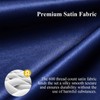 VCUSUELER Silk Like Satin Bed Sheets, 6-Piece Navy Blue Queen