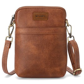 SENDEFN Cell Phone Crossbody Purse Vegan Leather Small Crossbody Bag for Women with Adjustable Strap