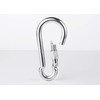(Pack of 2 pcs) Galvanised Steel Carabiner 8 x 80