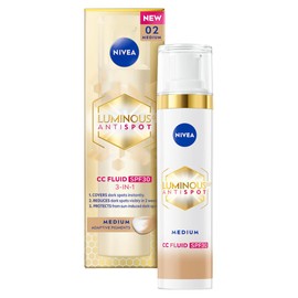NIVEA LUMINOUS630 Anti-Tint Cream CC SPF 30, Shade 02/Medium 40 ml