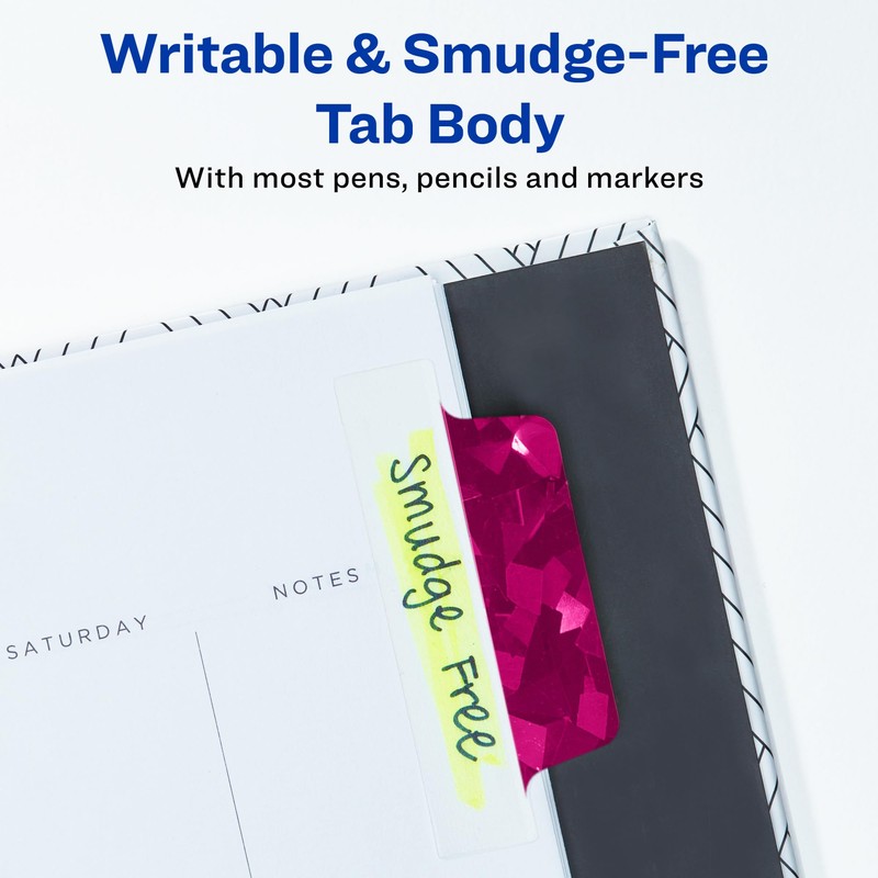 Avery Margin Ultra Tabs, 2.5" x 1", Holographic Jewel Tone