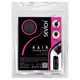 Repuesto para Frasco Sevich Microfibras Capilares Naturales para Disimular Caída y Calvicie 100g en Sobre Adherente para Cabello (Negro)