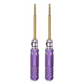 sourcing map 2pcs RC Hex Screwdriver 1.5mm Mini Titanium Hexagon Screwdrivers Wrench RC Hex Driver Repair Tool for RC Models Car Helicopter Boat, Purple