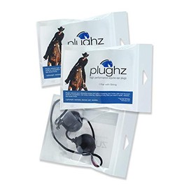 Plughz Horse Ear Plugs with Cord, 2 Pair Black