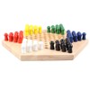 Chinese Checkers Set With Multiple Chess Pieces Wooden Board Interactive