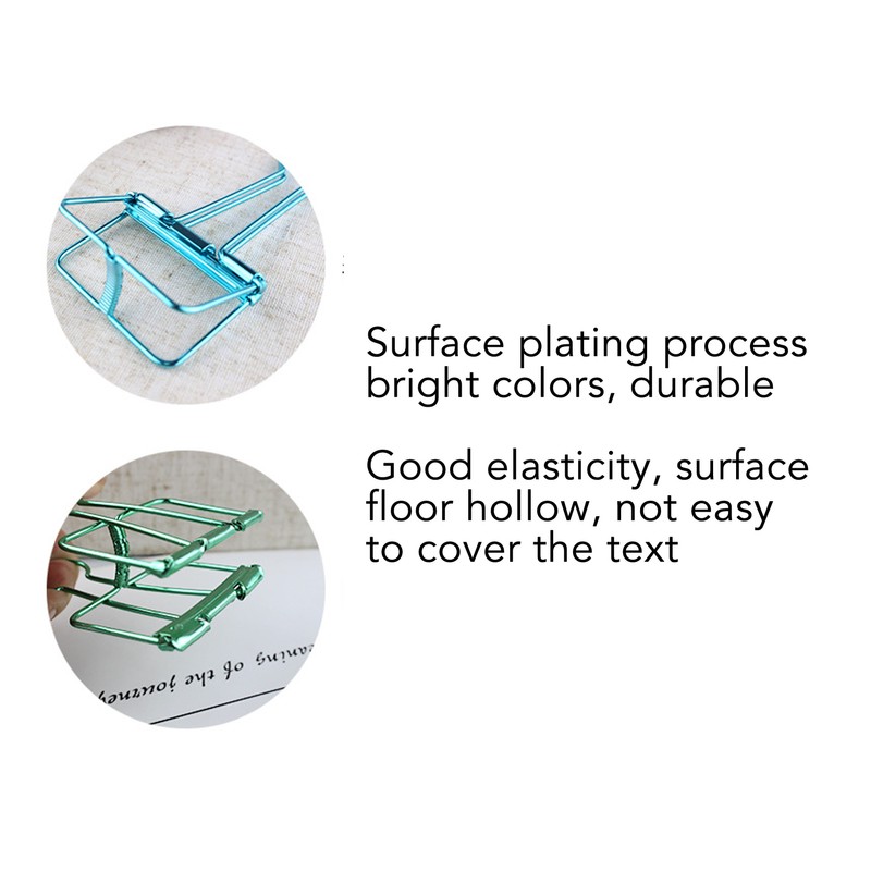 50Pcs Metal Hollow Binder Clips Multipurpose Durable Paper Clamps for