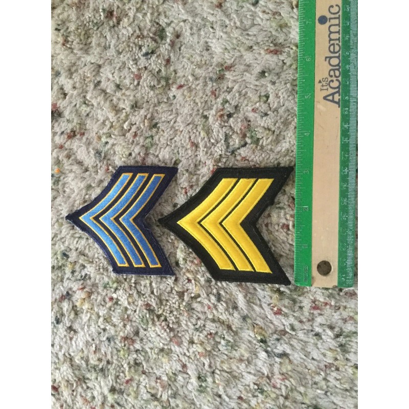Sergeant Stripes/2 Patches Per Set /Brand New/*Note Currently Out Of