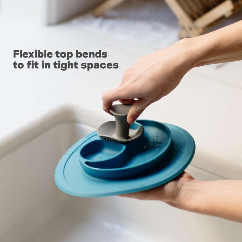 ezpz Mushroom Sponge (Gray) - Odor-Resistant Kitchen Sponge with Soft