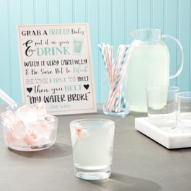 Juvale Baby Shower Games Kit - My Water Broke Challenge - 60 Tiny White Plastic Babies - 3 Ice Cube Trays & Instruction Sign - Frozen Drink Ice Cube Activity & Prizes for Boy & Girl Parties