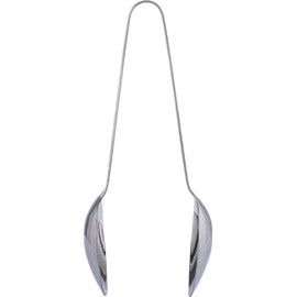 Carlisle FoodService Products Terra Tong Serving Utensil with Hammered Mirror Finish for Kitchens, Restaurants, Catering, Stainless Steel, 7 Inches, Silver, (Case of 12)