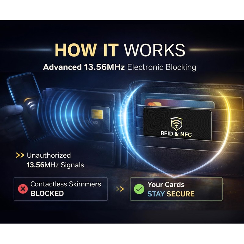 SaiTech IT 5 Pack RFID Blocking Card, One Card Protects
