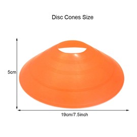 20Pcs Disc Cones with Carry Strap Soccer Training Cones Sports Marker Cone Agility Football Cone for Soccer Basketball Basketball Drills Practice PE Class Outdoor Games Coaching Equipment (Orange)