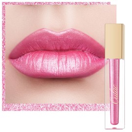 Oulac Lipstick Metallic Classic 2-in-1 Lipstick & Eyeshadow Lipstick 8 Hours Hold Lightweight Lipain Highly Pigmented Smudge-proof Waterproof Lipstick Vegan Women Girls Makeup MD08