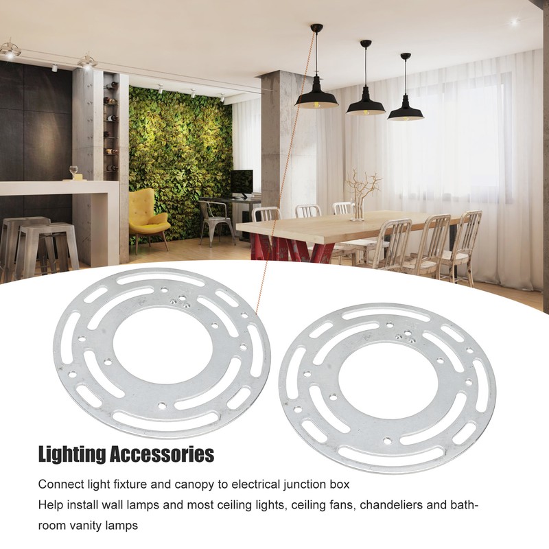 2 Set Light Fixture Mounting Bracket 4in Universal Lighting Steel