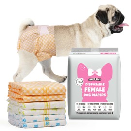 Dono Disposable Dog Nappies for Female Dogs with Wetness Indicator, Disposable Dog Nappies for Female Dogs in Heat, Super Absorbent Dog Nappies for Puppies and Kittens, Female Dogs for Small, Medium