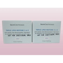 SKINCEUTICALS TRIPLE LIPID RESTORE 2:4:2 LIPID TREATMENT 0.5 OZ BOXED LOT OF 2