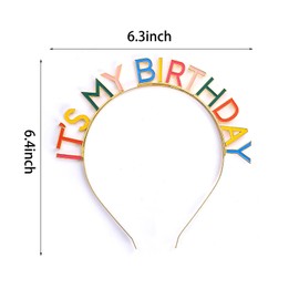 Birthday Crown Birthday Headband, It's My Birthday Headband Happy Birthday Headband for Women and Girls Happy Birthday Decorations, Great Gifts