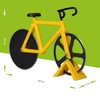 Pizza Cutter in Bicycle Design Yellow / Black 18 x