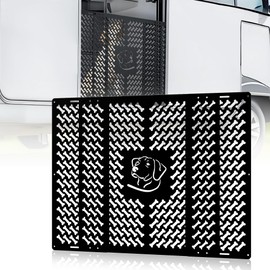 SnowyFox Aluminum RV Screen Door Protector for Dogs RV Entry Screen Door Grille Adjusts from 18"- 31.8" Camper Sceen Door Pet Protector Guard Heavy Duty Screen Door Pet Protector Guard, Black