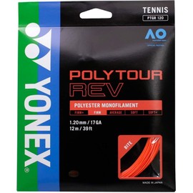 YONEX PTGR120 Poly Tour Lev 120 Tennis String, Bright Orange, 37.4 ft (12 m), Length: 47.4 ft (12 m)
