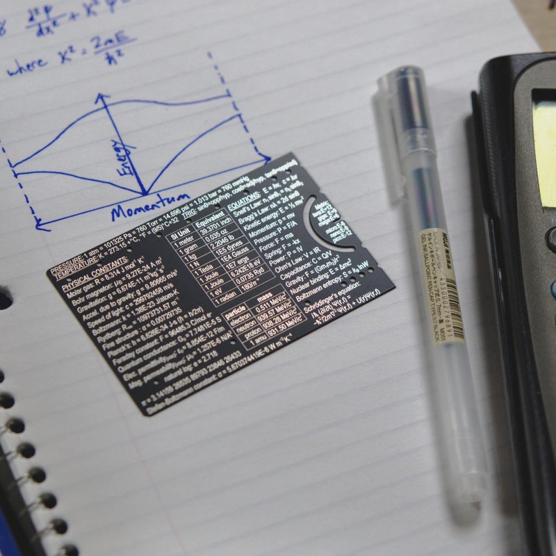 The Pocket Physicist - Small Metal Physics Metric Ruler Scale,
