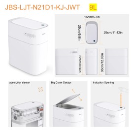 For JOYBOS 14L Home Trash Can Automatic Sensor Indoor Smart Dustbin for Kitchen Bathroom and Toilet Smart Homecolor: Regular version, capacity: 9L