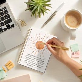 GTYNU Boho Inspirational Christian Notebook, Numbers 6:24-26 Bible Journal for Women, Bible Notebook for Note Taking, Christian Gifts for Women, Boho Office Supplies, 5.5x8.3 Inch