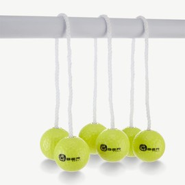 Uber Games Ladder Toss Bolas (3 pcs), Yellow, Kid-friendly, Soft Plastic Balls and Nylon Rope