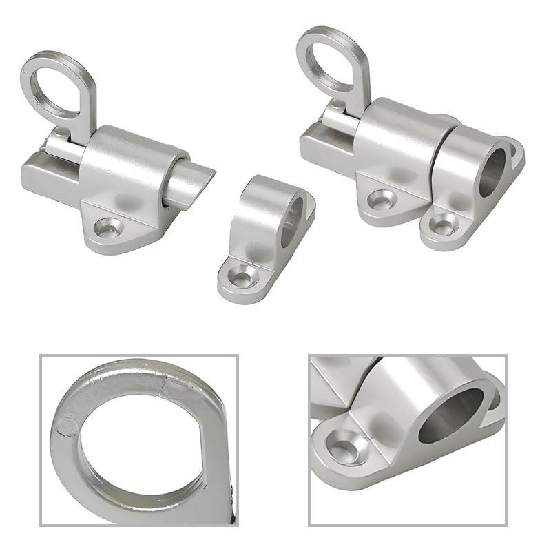 BRIOTA Pack of 2 Automatic Locking Door Bolts, Spring Locking