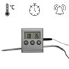 Xavax 2in1 Digitales Bratenthermometer mit Küchenuhr, abnehmbarer Temperaturfühler, Grillthermometer Ofenthermometer
