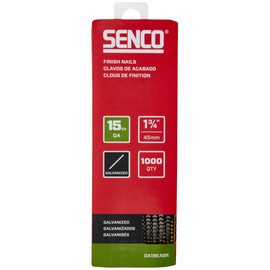 SENCO DA19EABR 1-3/4" 15 Gauge Angled Finish Nails, Galvanized Finish 1,000 Count Pack