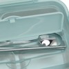 Lunch Box 3 Compartments 304 Stainless Steel Plastic Matching Spoon